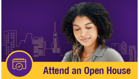 image promoting open house events at the international english language institute